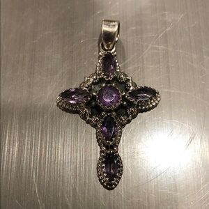 Elegant Amathyst  Gemstone 925 Pendant